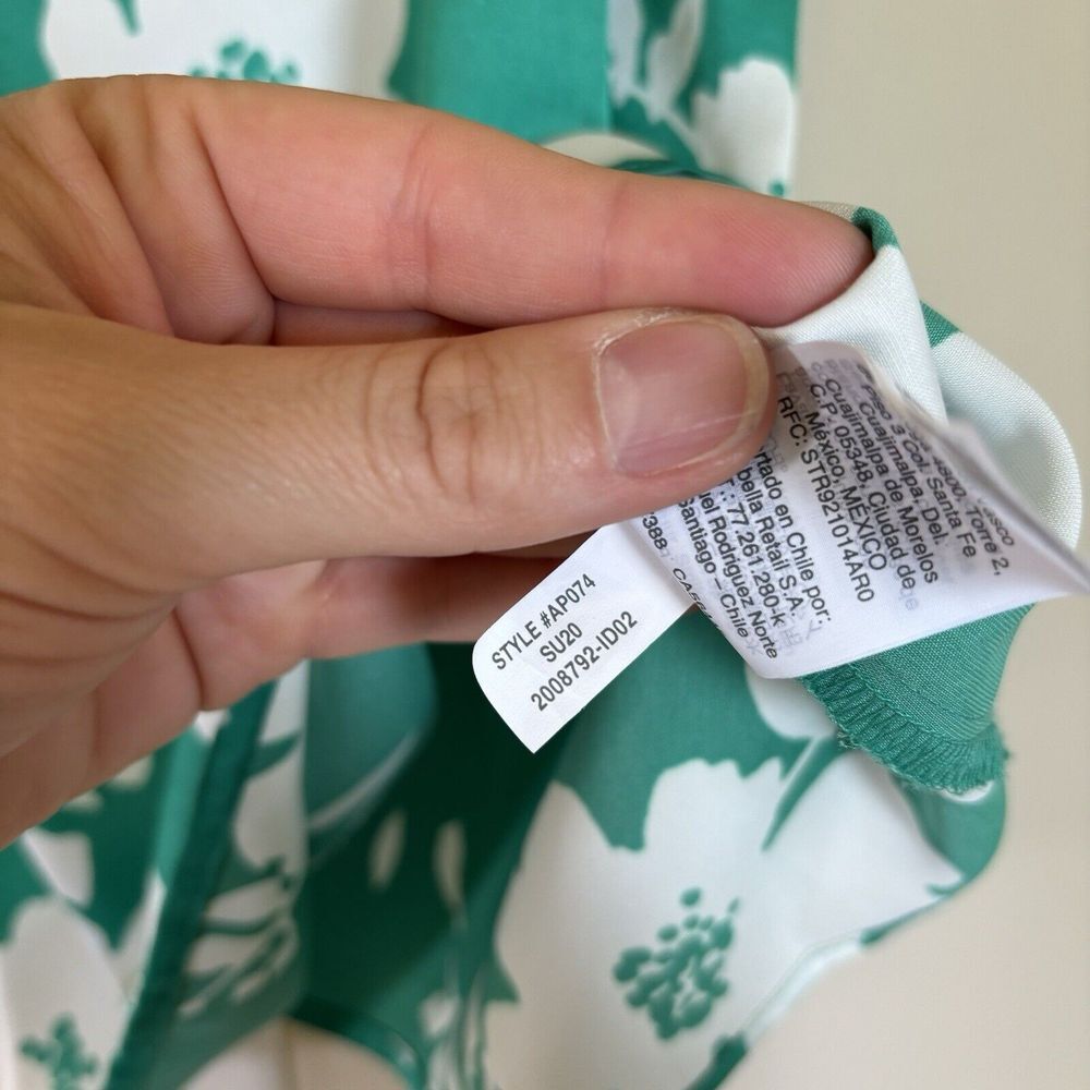J. Crew SET Satin Back Crepe Midi Skirt‎ & Tank Green Floral Print 6/S - Picture 4 of 14